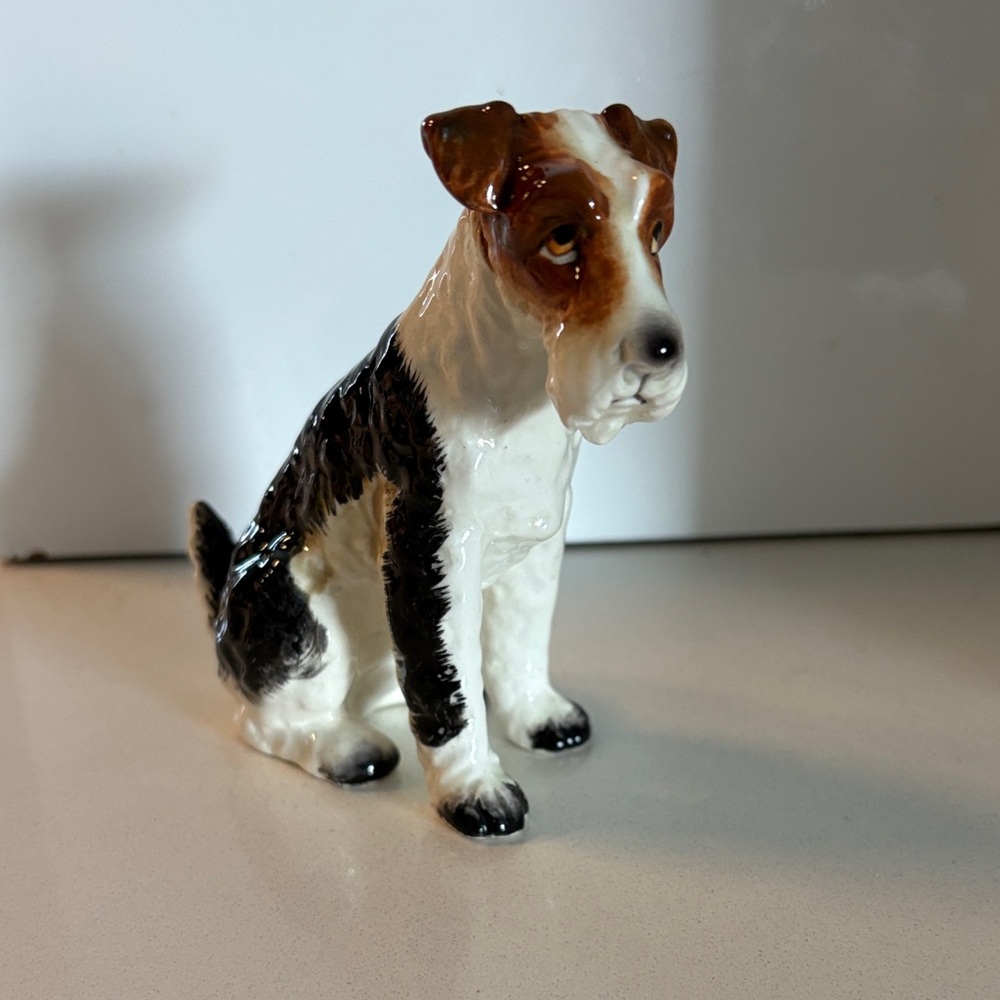 Vintage Napco Ceramic Fox Terrier Dog Figurine Made in Japan